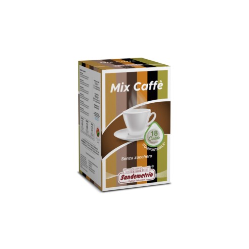 18 Cialde Mix di Caffè Aromatizzati San Demetrio in filtro carta ESE 44 mm