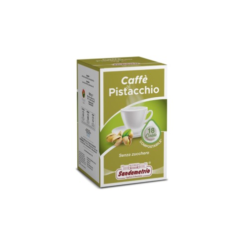 18 Cialde Caffè al Pistacchio Aromatizzato San Demetrio in filtro carta ESE 44 mm