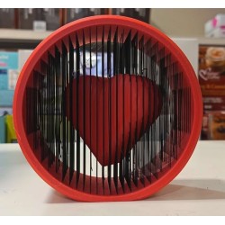 CUORE SOSPESO ROSSO E NERO