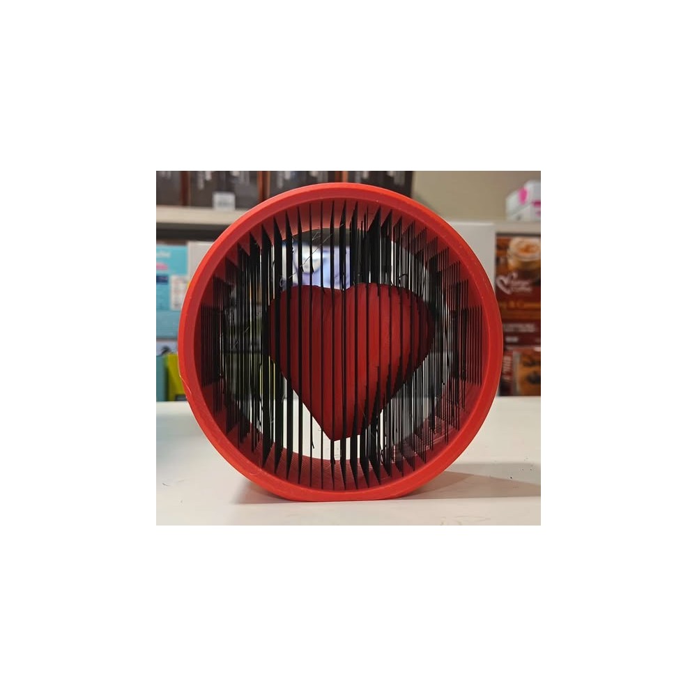 CUORE SOSPESO ROSSO E NERO