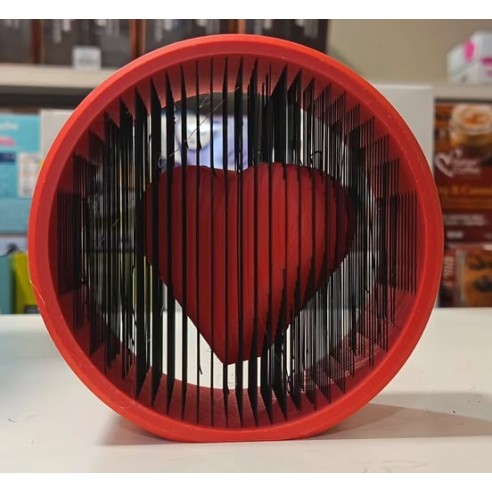 CUORE SOSPESO ROSSO E NERO