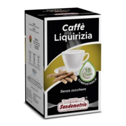 18 Cialde Caffè alla Liquirizia Aromatizzato San Demetrio in filtro carta ESE 44 mm