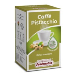 18 Cialde Caffè al Pistacchio Aromatizzato San Demetrio in filtro carta ESE 44 mm